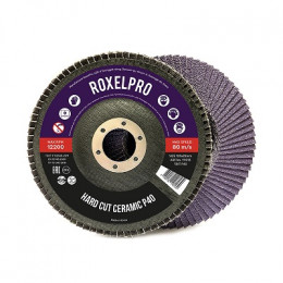 RoxelPro Лепестковый круг ROXPRO HARD CUT 125 х 22мм, керамика, конический, Р40